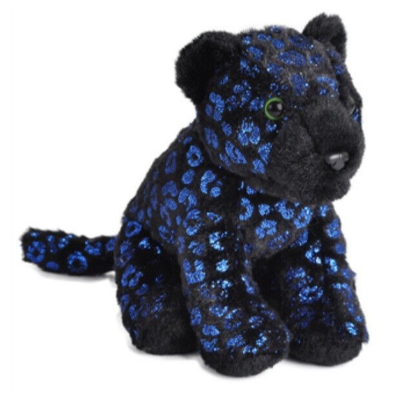 Toys Wild Republic Plush Black Panther Stuff Animal Blue Foilkin
